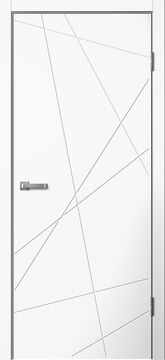 LINE, LINE01, Белый ПВХ, ПВХ, Распашная, Раздвижная, 600 x 2000 мм
