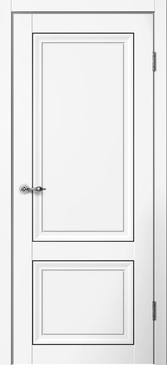 MONE (01 02), M01 ПГ, Эмалит белый, ПВХ, Распашная, Раздвижная, 600 x 2000 мм