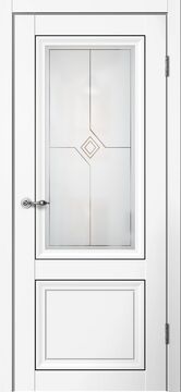 MONE (01 02), M01 ПО, Эмалит белый, ПВХ, Распашная, Раздвижная, 700 x 2000 мм